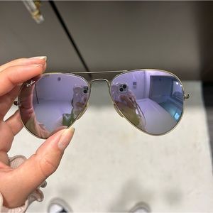 Authentic Raybans - Purple Flash Lense Aviators